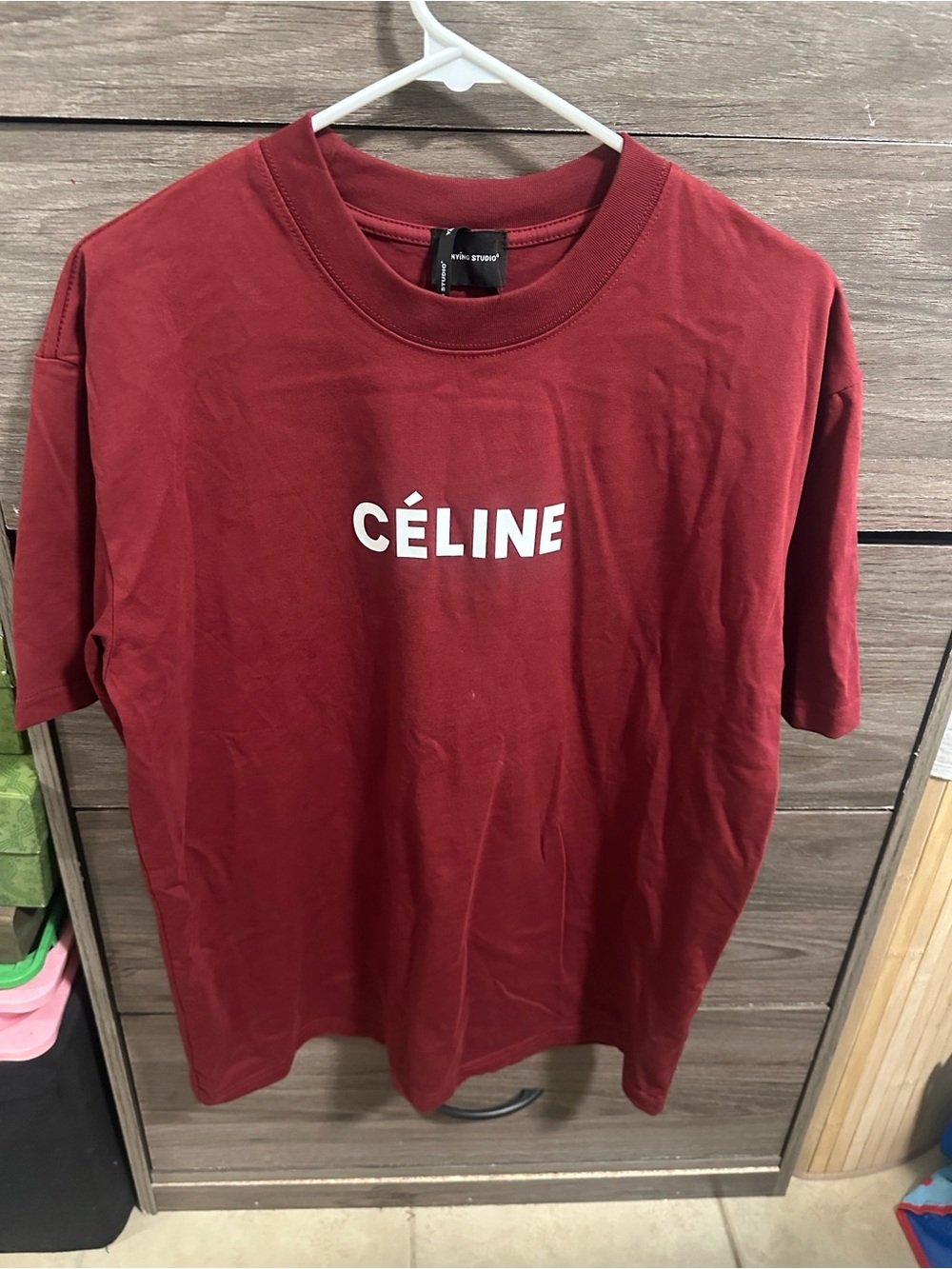 Burgundy Logo Tee size L